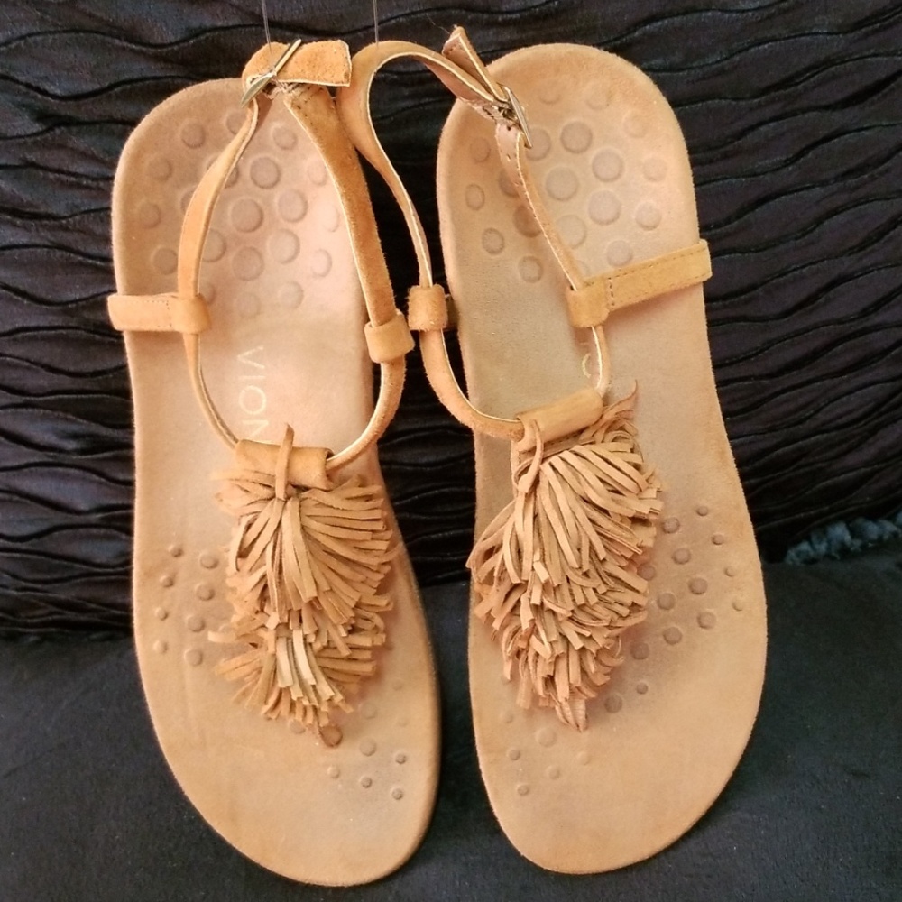 Vionic Brown Sandals with Tassel details